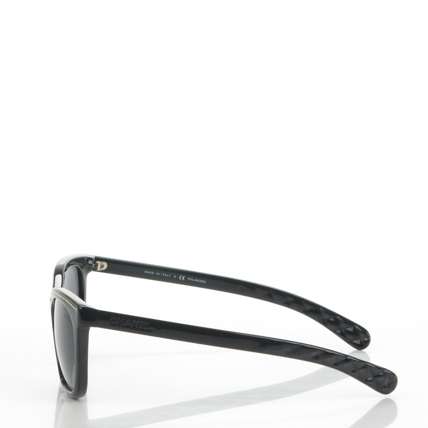 Chanel Cat Eye Chain Sunglasses 6041 Black 2 of 5