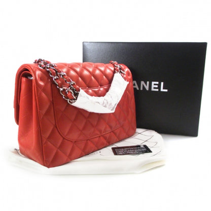 Chanel Lambskin Quilted Jumbo Flap Red 12C 3 of 11