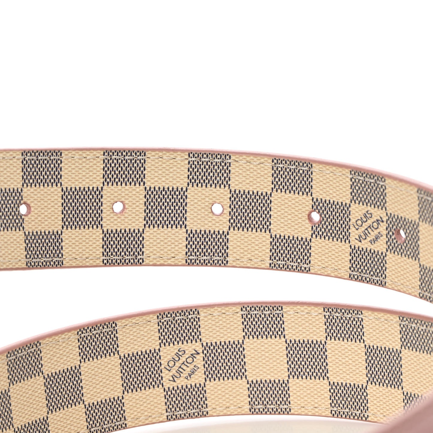 Damier Azur 30mm LV Initiales Reversible Belt 85 34 Pink