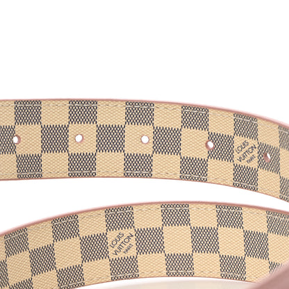 Louis Vuitton Damier Azur 30mm LV Initiales Reversible Belt 85 34 Pink 6 of 8