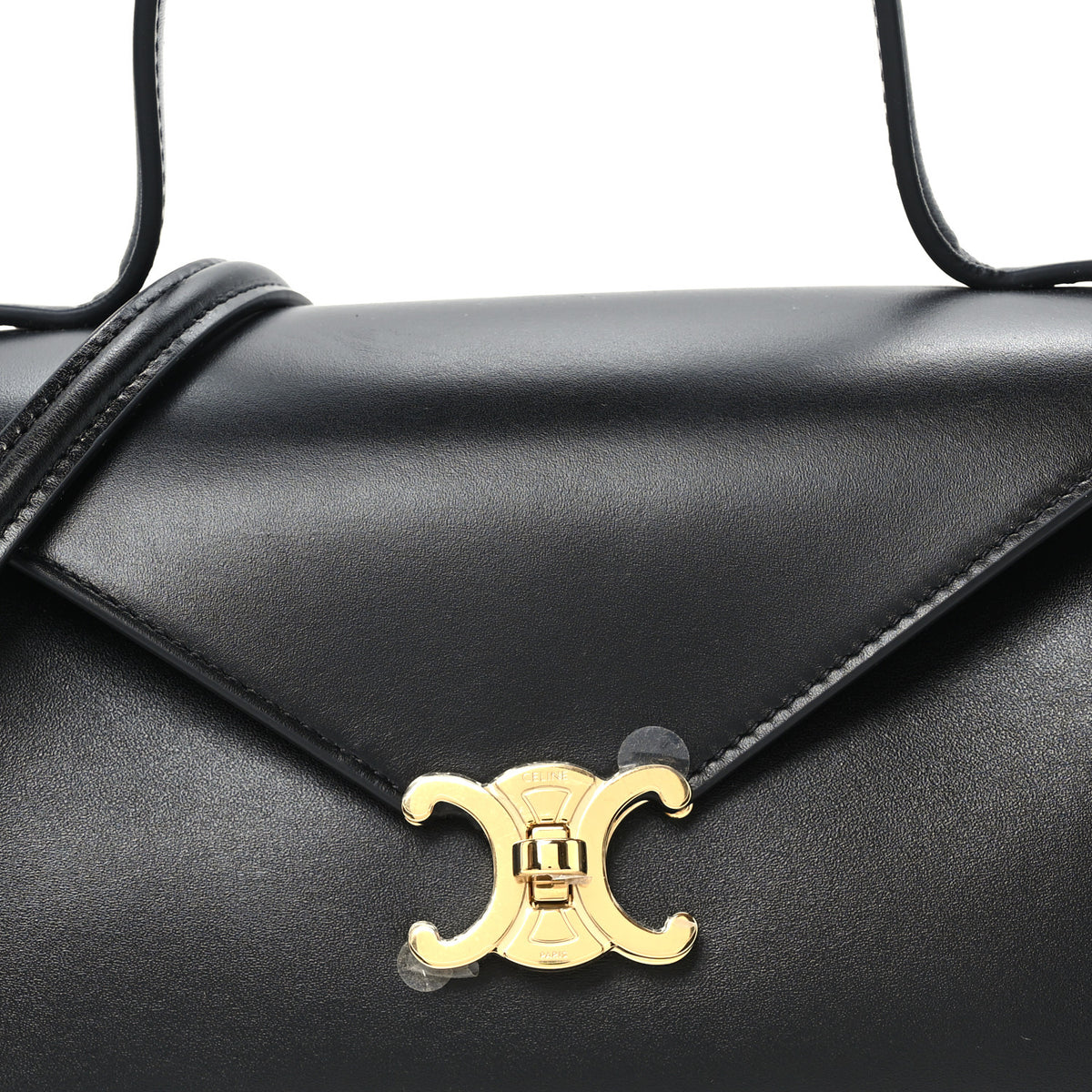 Celine Shiny Calfskin Small Flair Bag Black 7 of 9