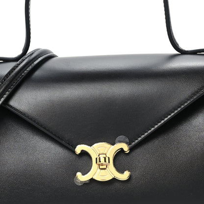Celine Shiny Calfskin Small Flair Bag Black 7 of 9