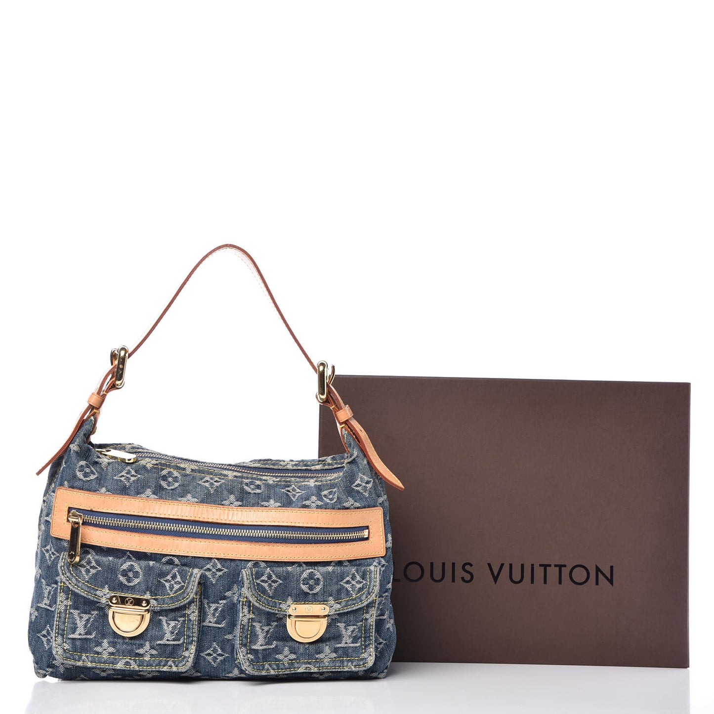 Monogram Denim Baggy PM Blue