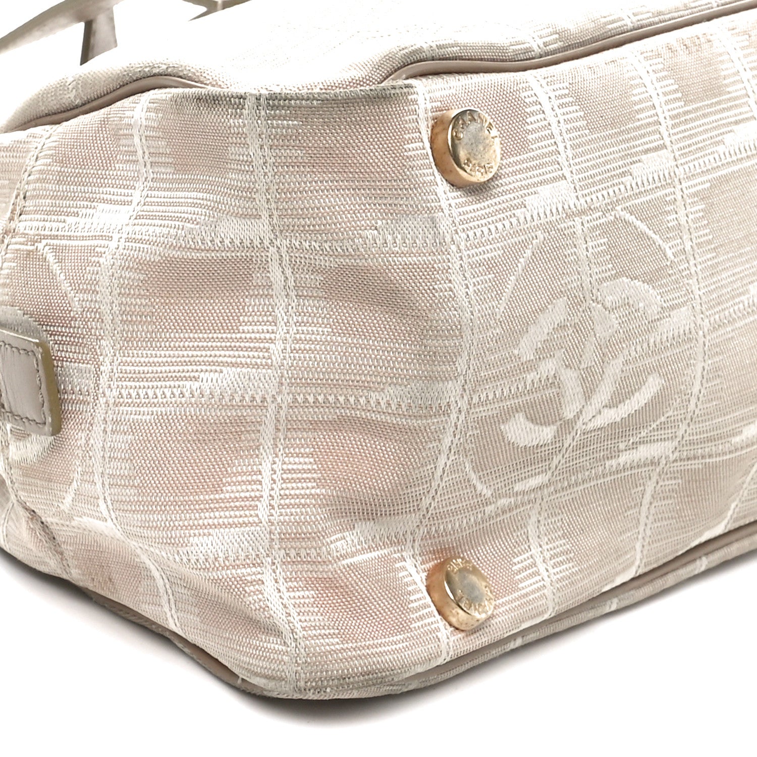 Chanel Nylon Travel Bowler Beige 10 of 13
