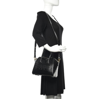 Givenchy Calfskin Crocodile Embossed Mini Antigona Black 2 of 11