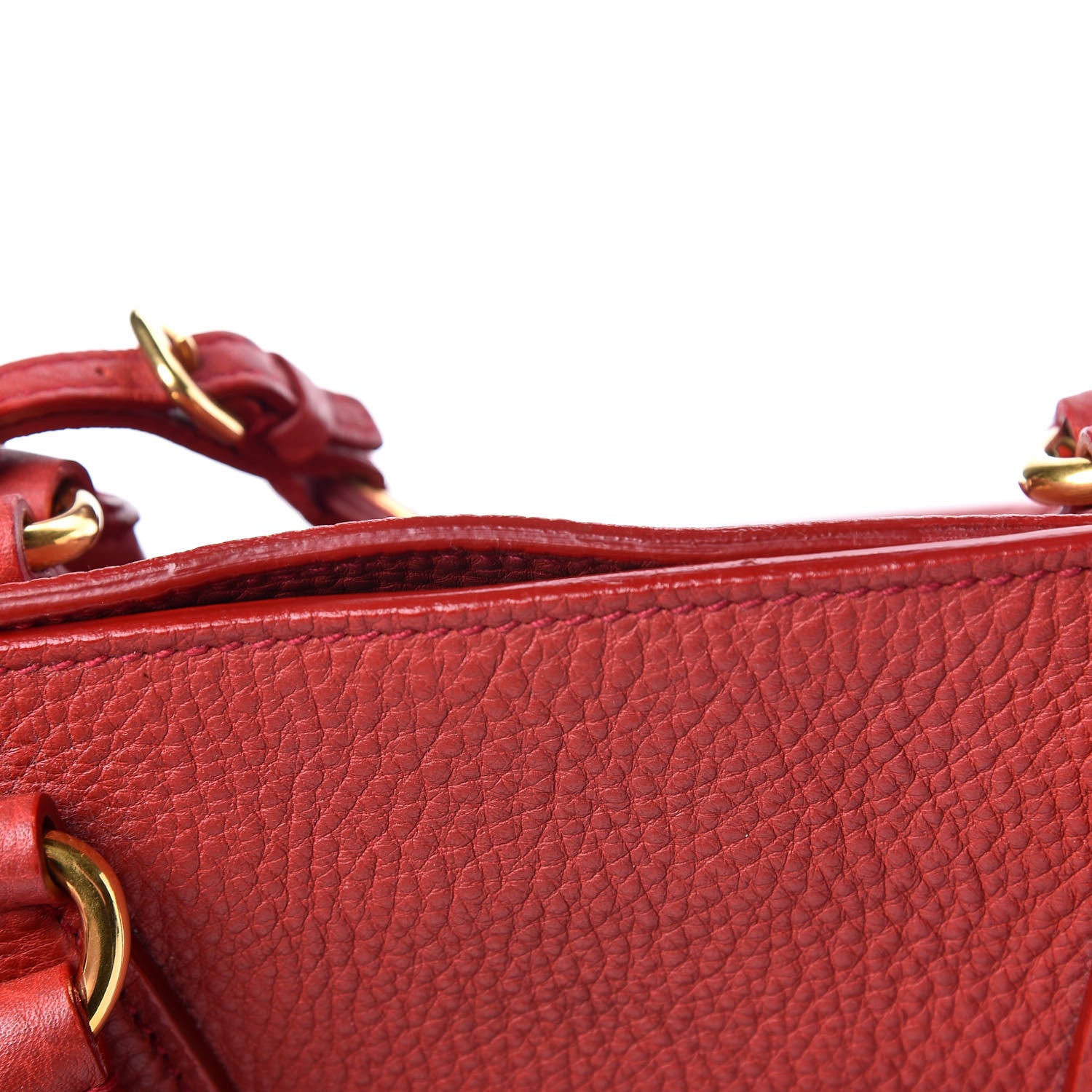Prada Vitello Daino Tote Rosso 16 of 22
