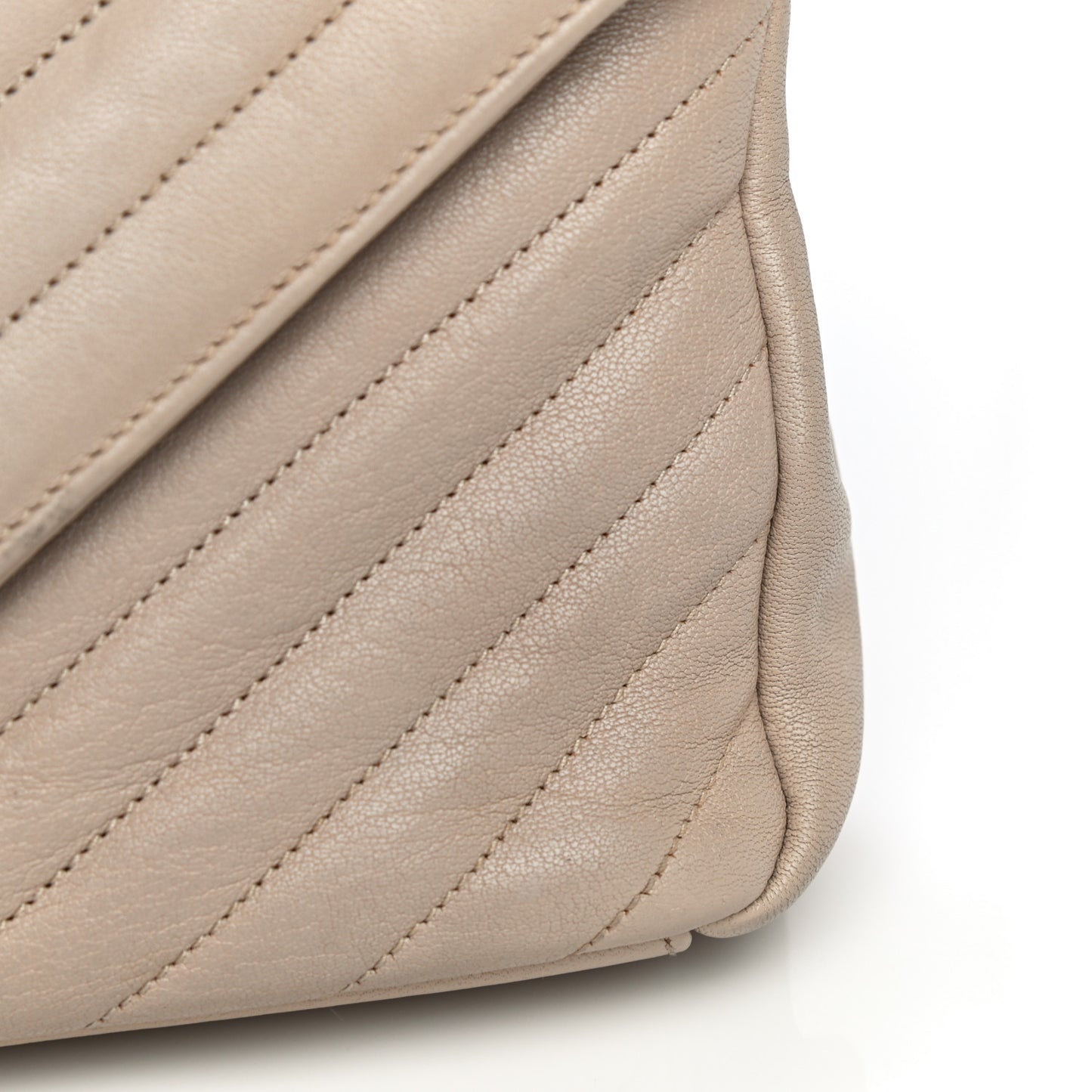 Sheepskin Matelasse Chevron Monogram Medium College Bag Rose Antic
