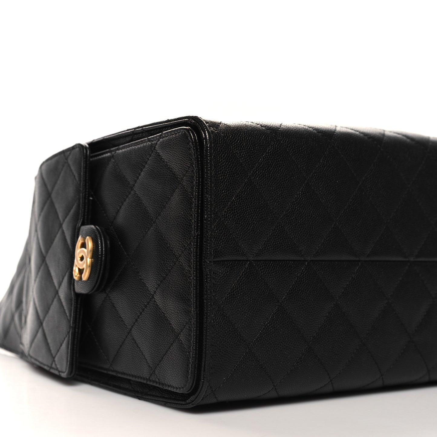 Caviar Quilted Medium Chanel 25 Handbag Black