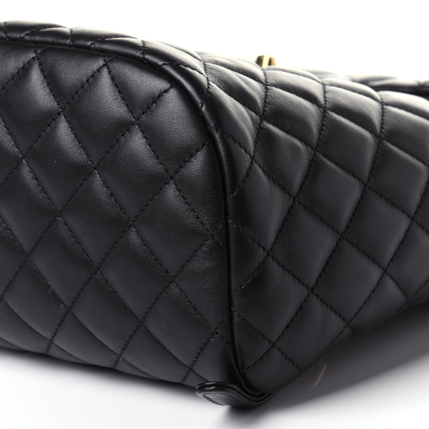 Lambskin Quilted Small Urban Spirit Backpack Black