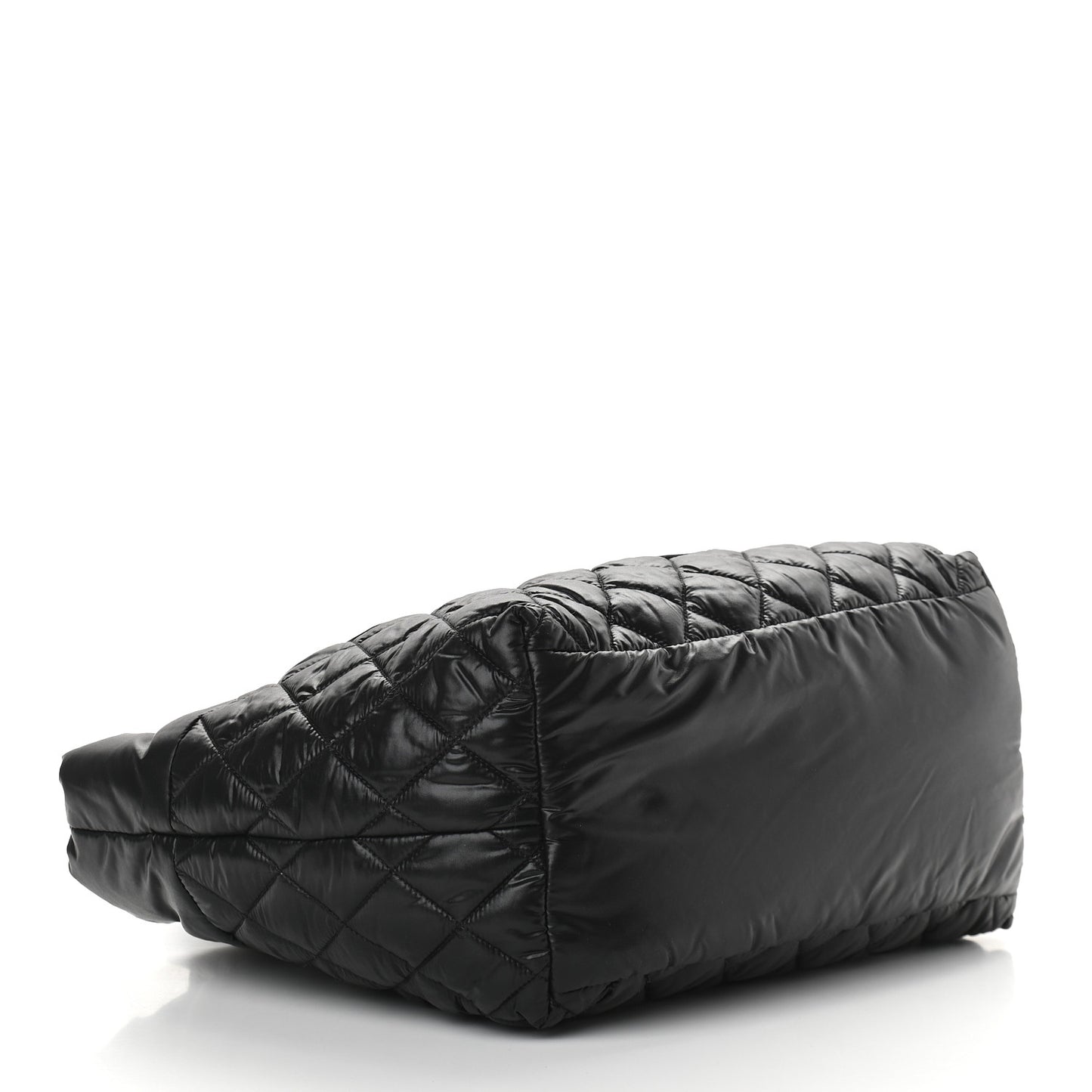 Nylon Quilted Small Coco Cocoon Tote Black