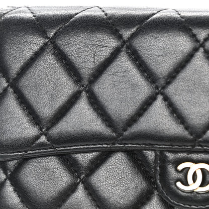 Chanel Lambskin Quilted Large Gusset Flap Wallet Black 21 of 24