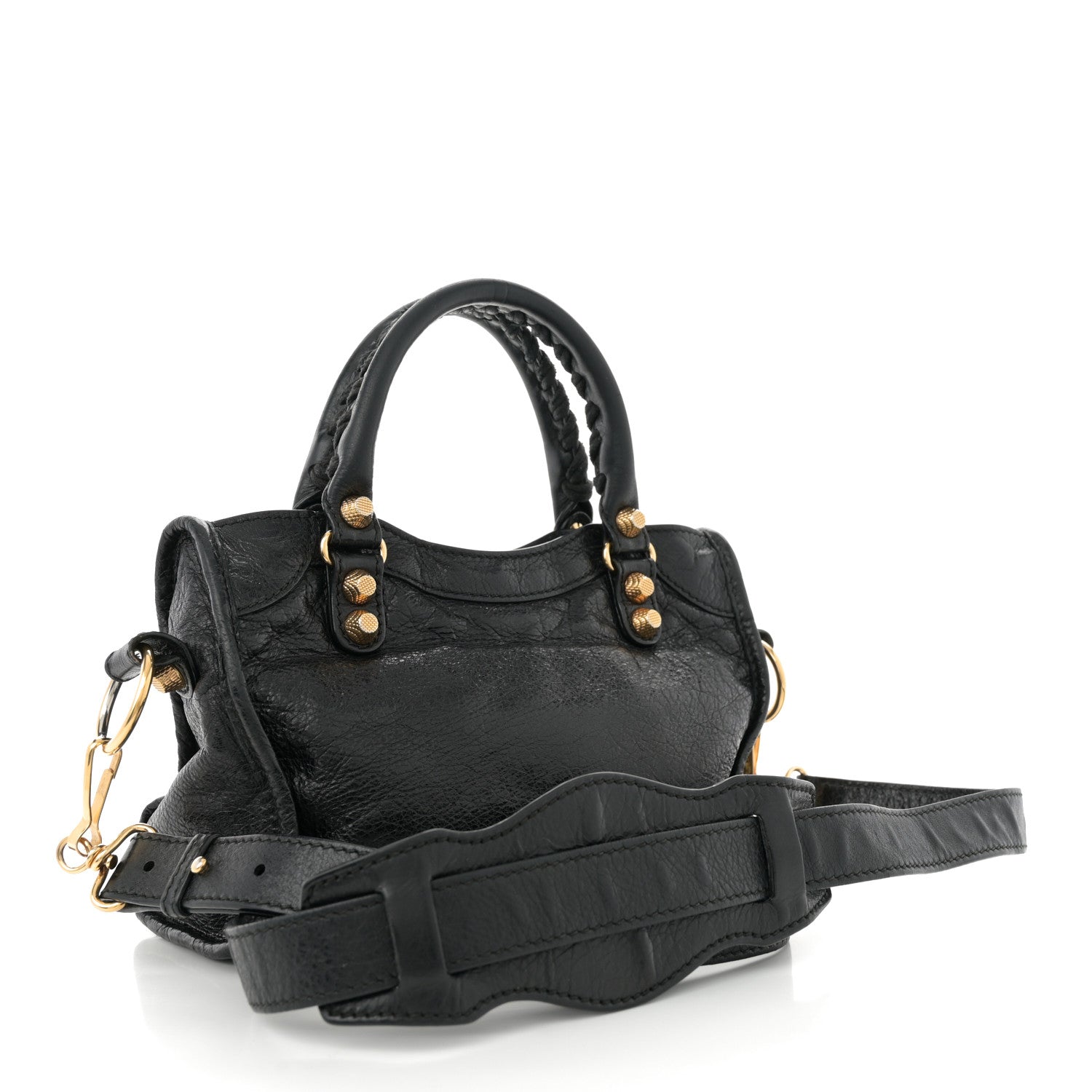 Balenciaga Agneau Giant 12 Gold Hardware Mini City Black 1748555