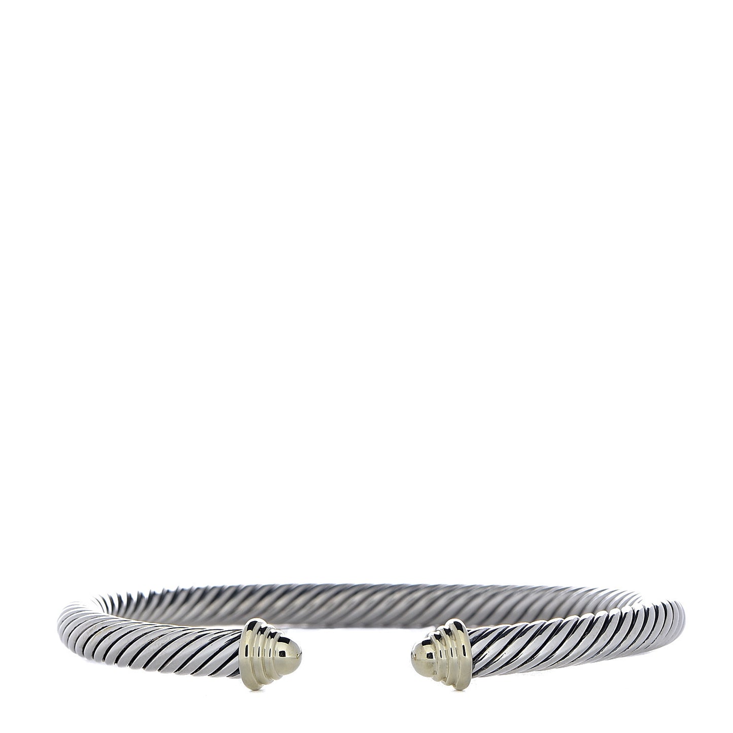 Sterling Silver 14K Yellow Gold 5mm Cable Classics Bracelet