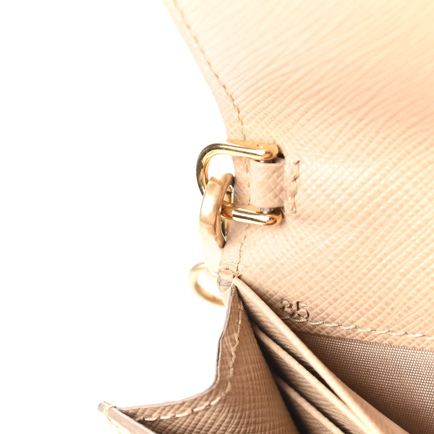 Prada Saffiano Metal Mini Crossbody Bag Cipria 9 of 10