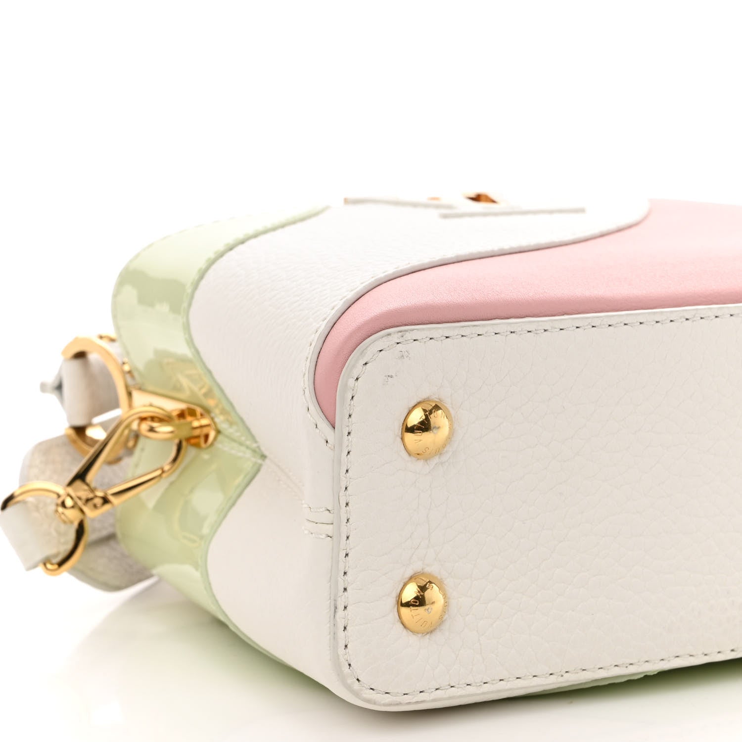 Louis Vuitton Taurillon Calfskin Patent Gelato Mini Capucines Fraise Pink 8 of 9