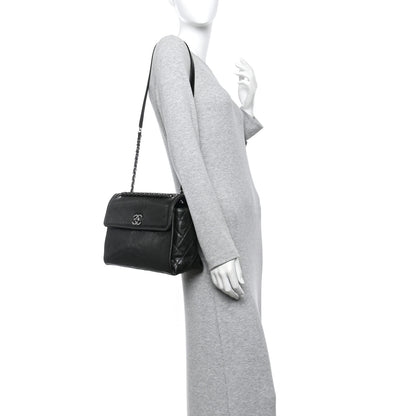 Chanel Calfskin Flap Bag Dark Green 2 of 11