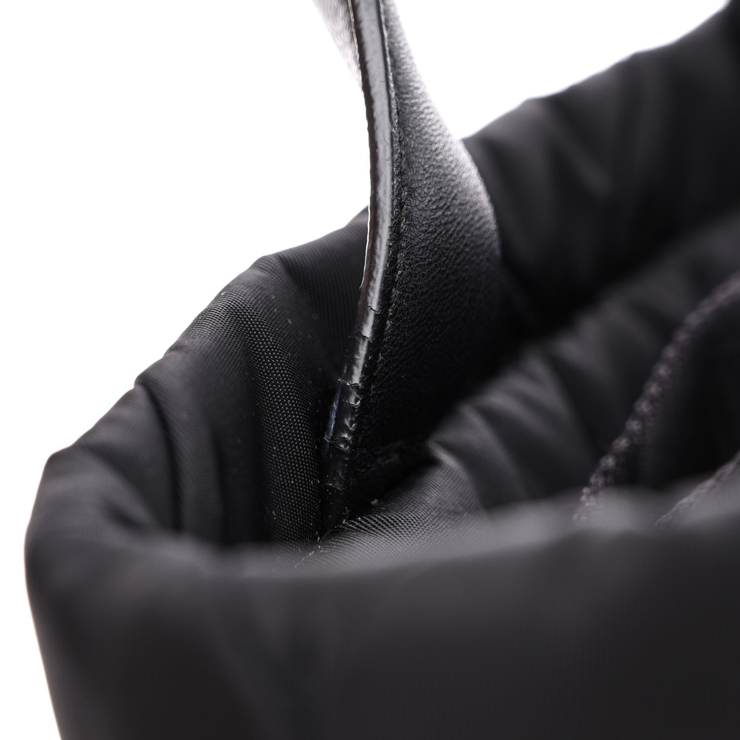 Prada Re-Nylon Nappa Triangle Quilted Padded Double Handled Zip Pocket Tote Black 11 of 13
