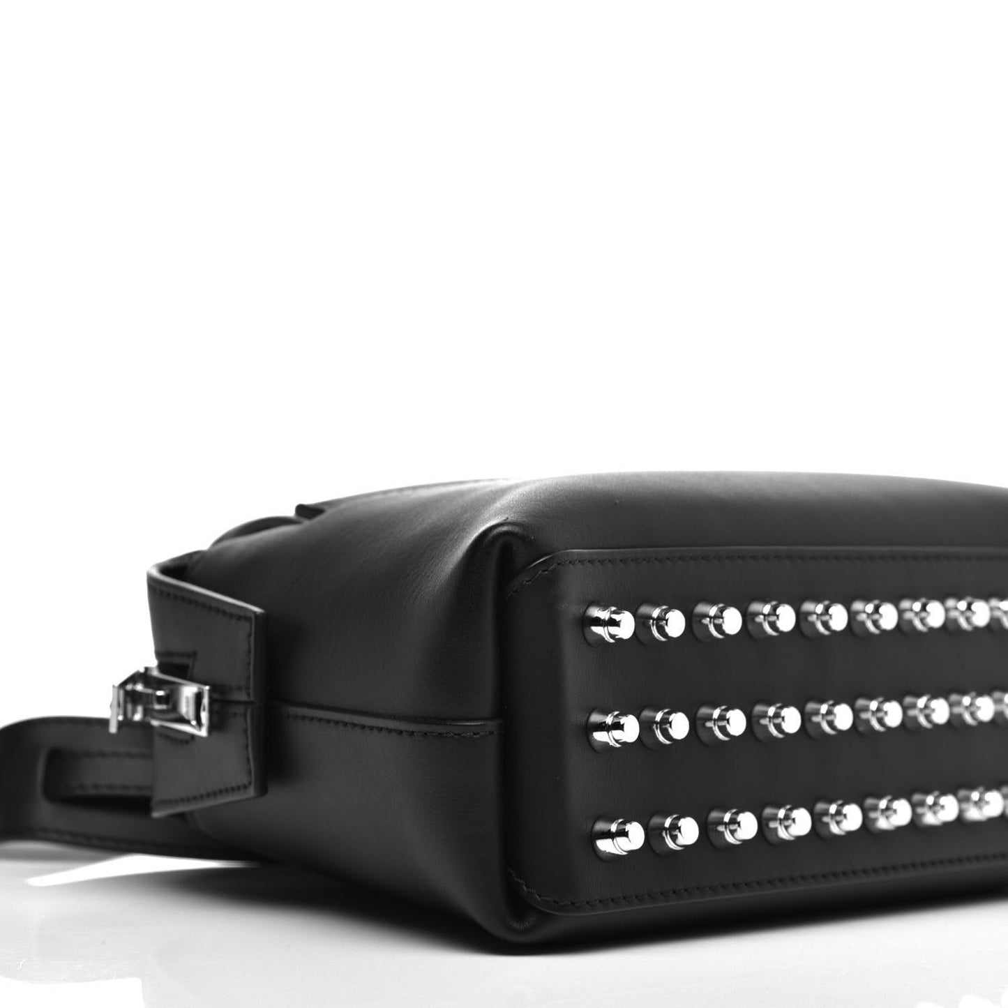 Calfskin Small Rogue Satchel Black Silver Hardware