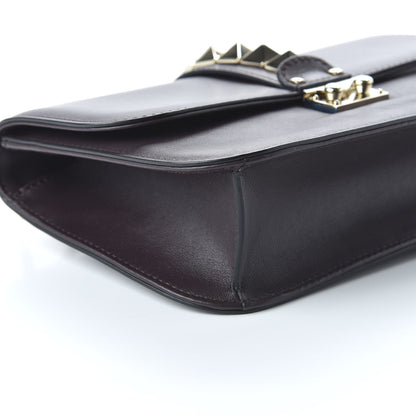Valentino Garavani Vitello Medium Glam Lock Rockstud Flap Griotte 6 of 9