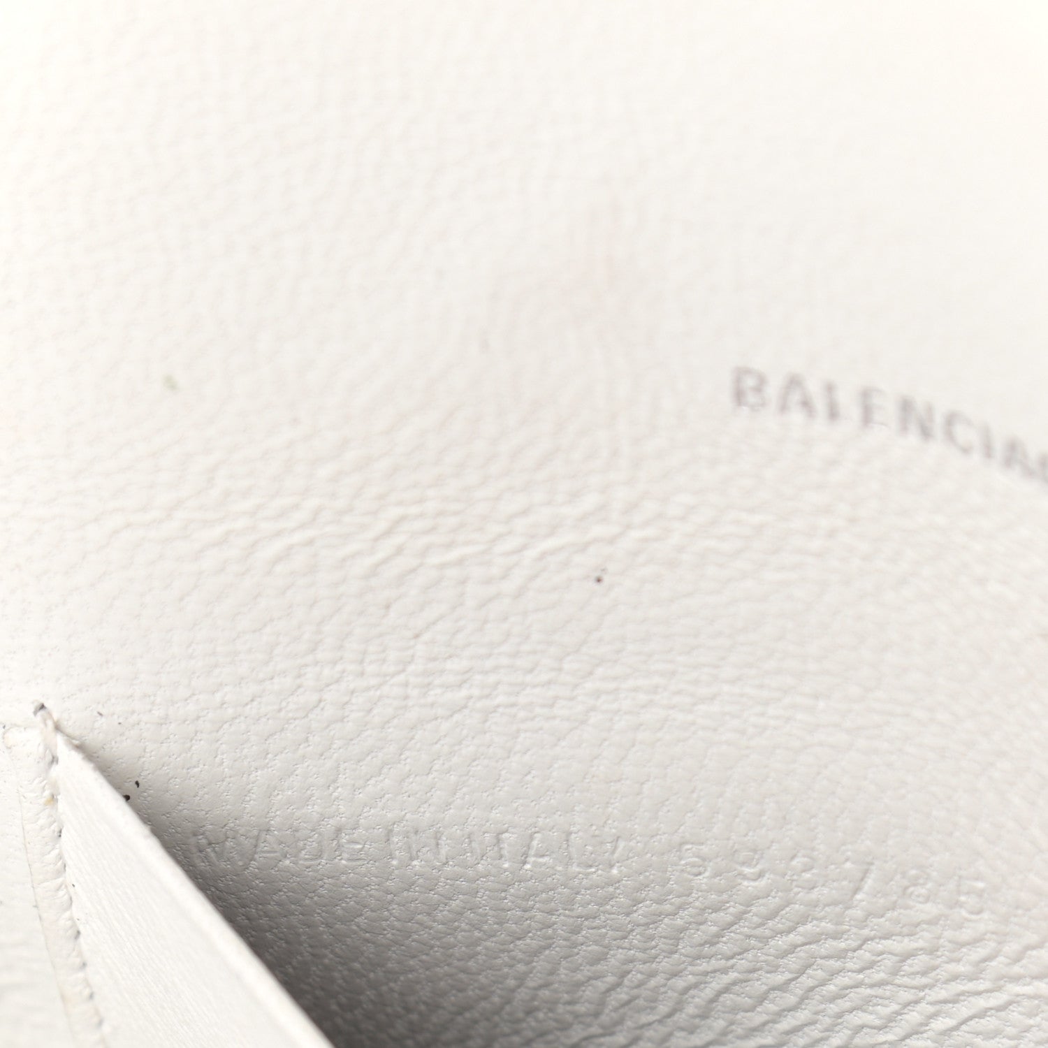 Balenciaga Grained Calfskin Logo Cash Phone Holder Wallet On Chain White Fluo Pink 7 of 14
