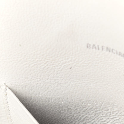 Balenciaga Grained Calfskin Logo Cash Phone Holder Wallet On Chain White Fluo Pink 7 of 14