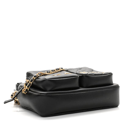 Chanel Calfskin Quilted Small Camera Case Black 4 of 11