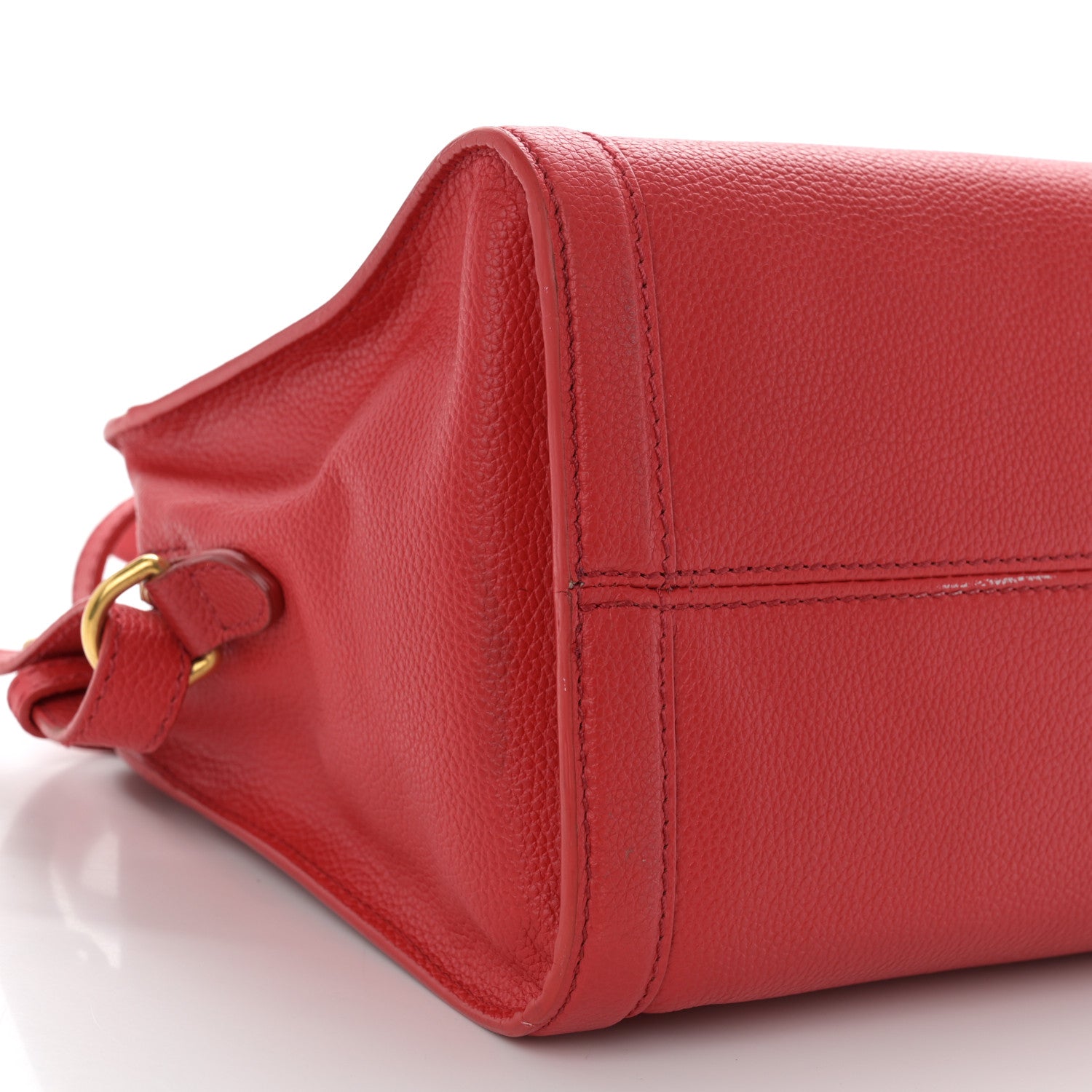 Alexander McQueen Pebbled Calfskin Small Skull Padlock Zip Around Tote Red 9 of 19