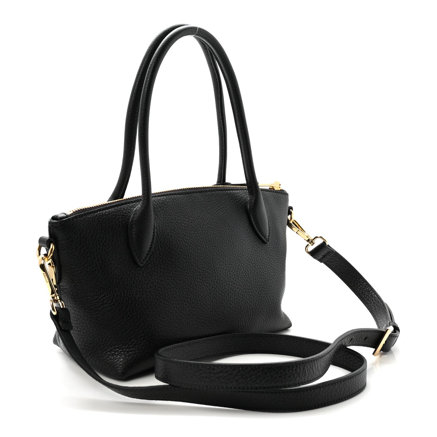 Prada Vitello Daino Small Tote Black 2 of 8