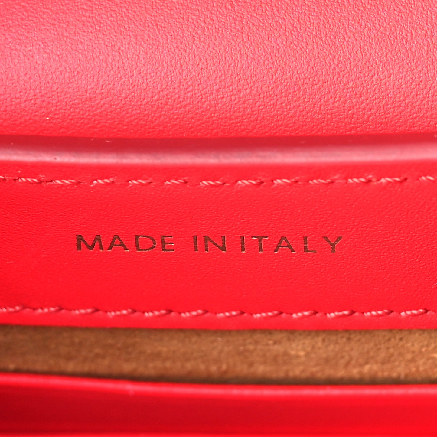 Visetos Calfskin Small Patricia Shoulder Bag Cognac Red