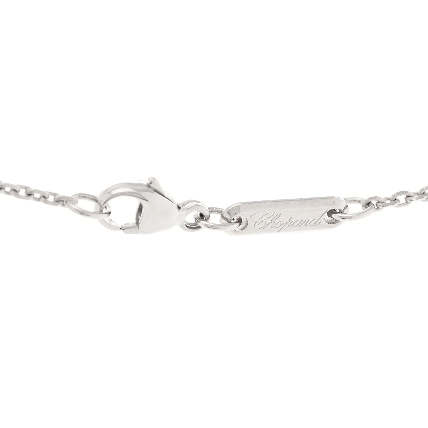 Chopard 18K White Gold Diamond Good Luck Charms Evil Eye Pendant Necklace 3 of 3