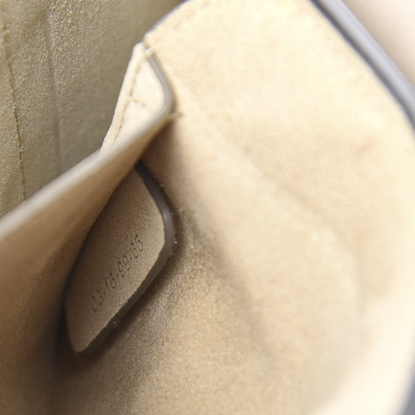Suede Calfskin Small Faye Shoulder Bag Motty Grey