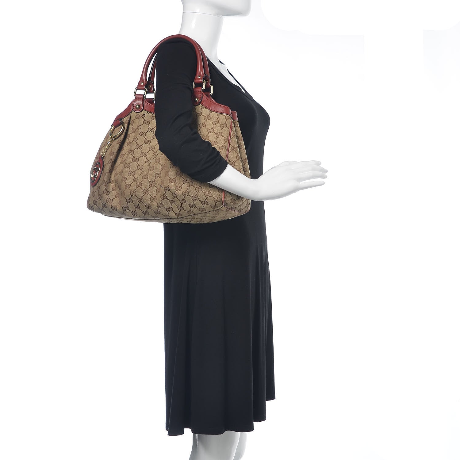 Gucci Monogram Medium Sukey Tote Dark Red 2 of 20