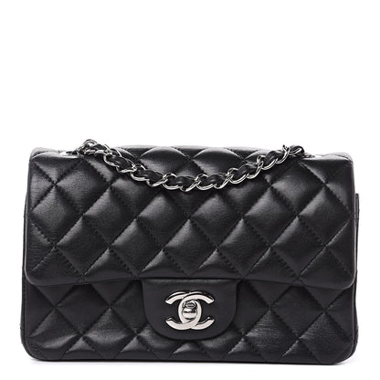 Chanel Lambskin Quilted Mini Rectangular Flap Black 1 of 16