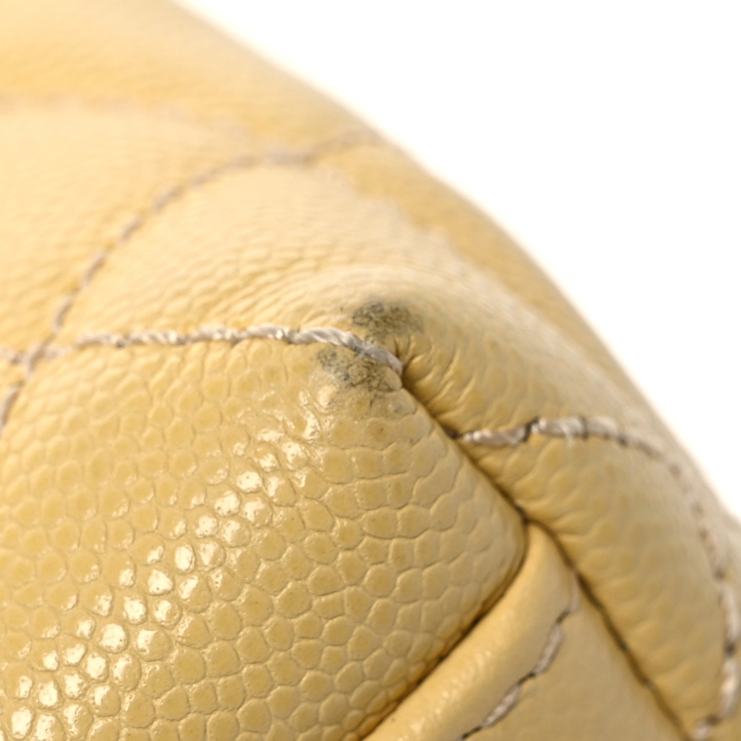 Caviar Quilted Mini Coco Handle Flap Yellow