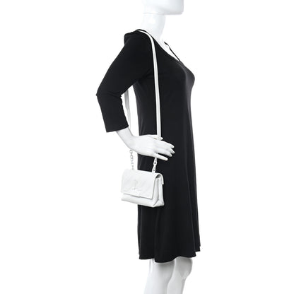 Off-White Calfskin Striped Diag Binder Flap Bag White 2 of 11