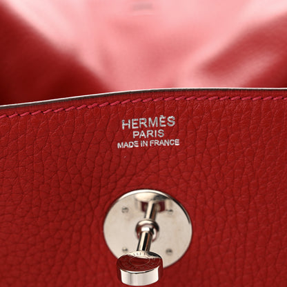 Hermes Taurillon Clemence Lindy 30 Rouge Casaque 6 of 13