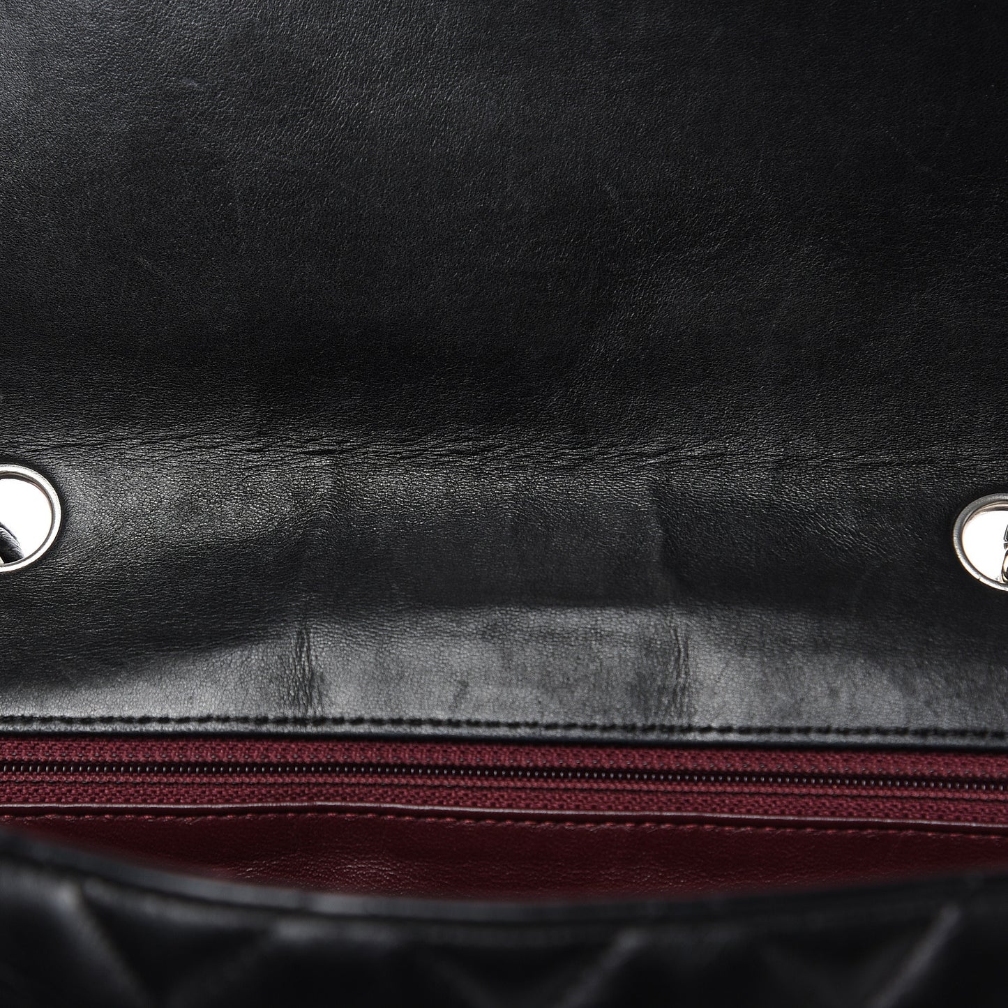 Lambskin Quilted Jumbo Single Flap Black