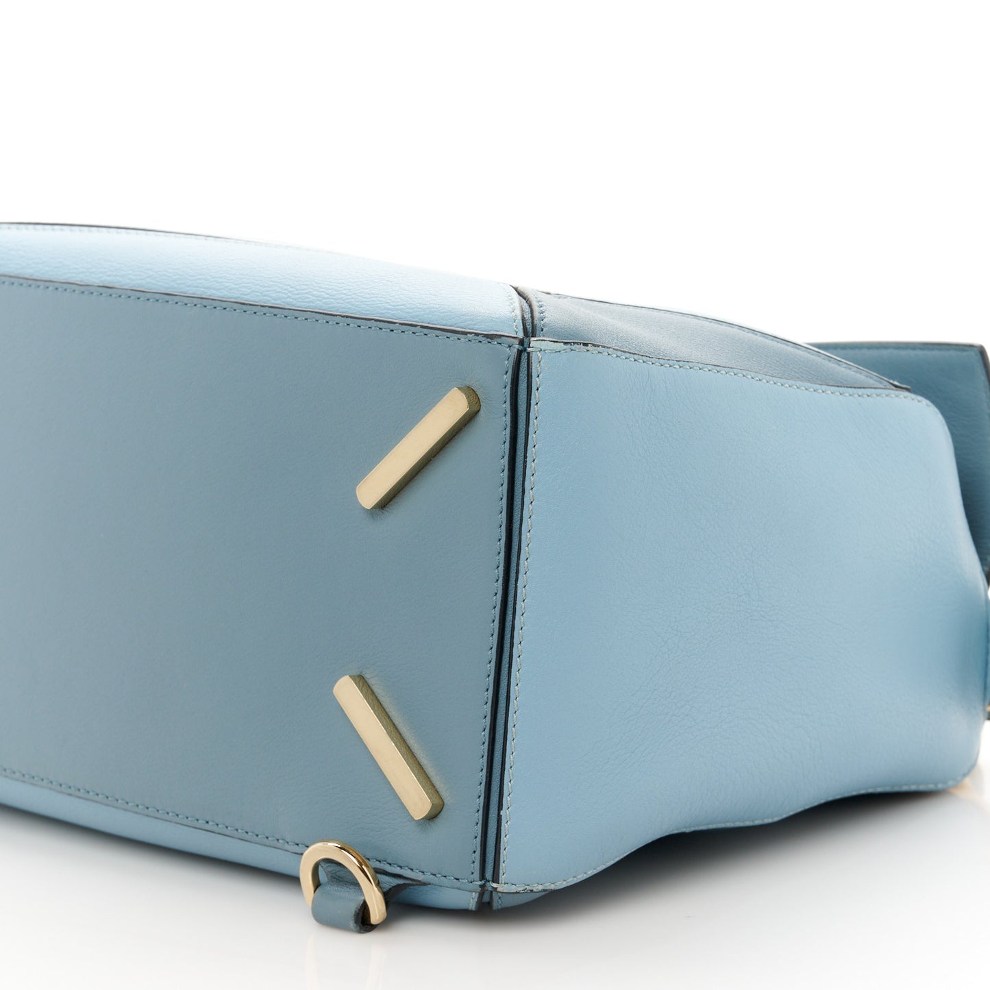 Calfskin Medium Puzzle Bag Aqua Light Blue Stone Blue