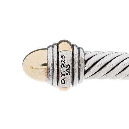 David Yurman Sterling Silver 14K Yellow Gold 5mm Cable Classics Dome Bracelet 3 of 3