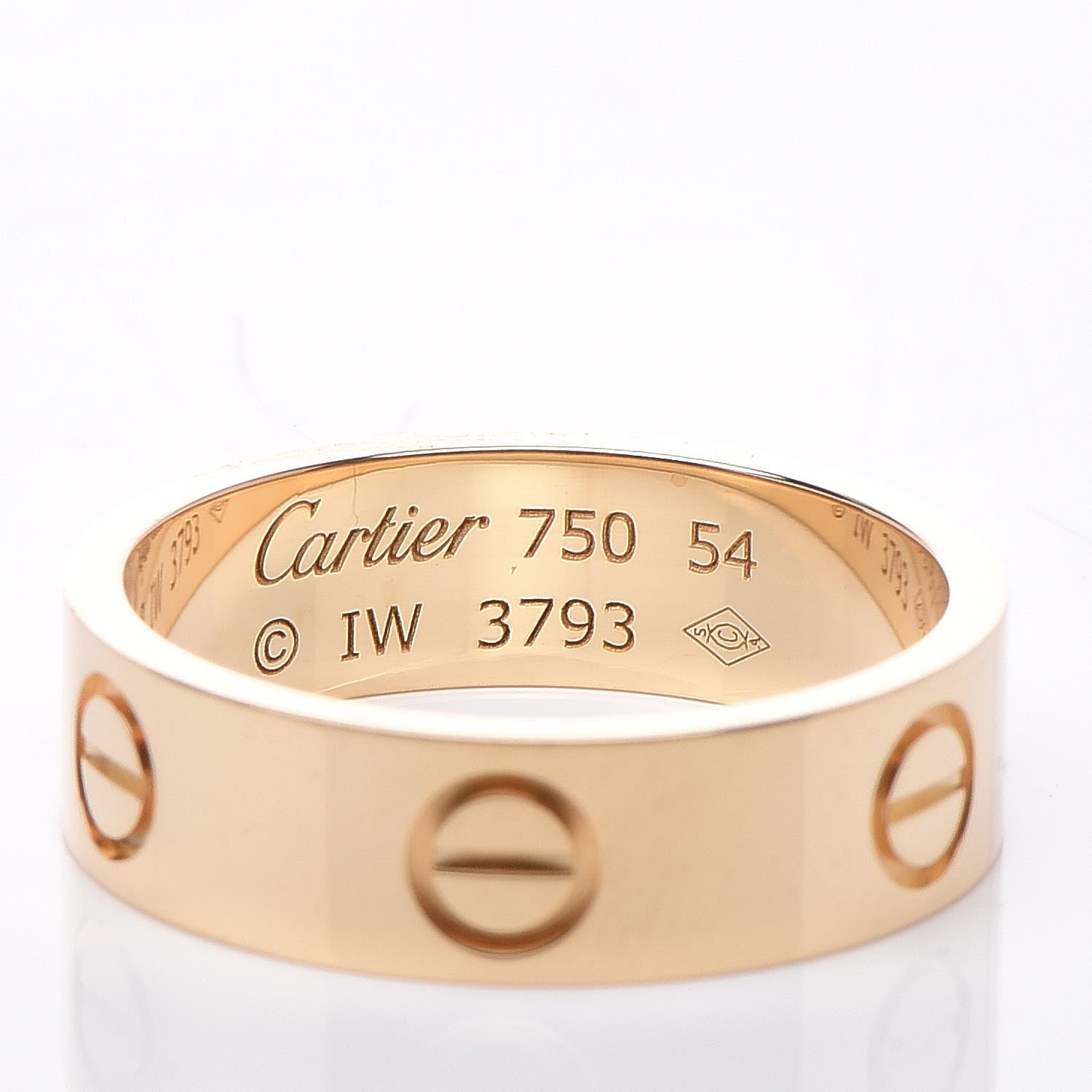 Cartier 18K Yellow Gold 5.5mm LOVE Ring 54 6.75 4 of 5