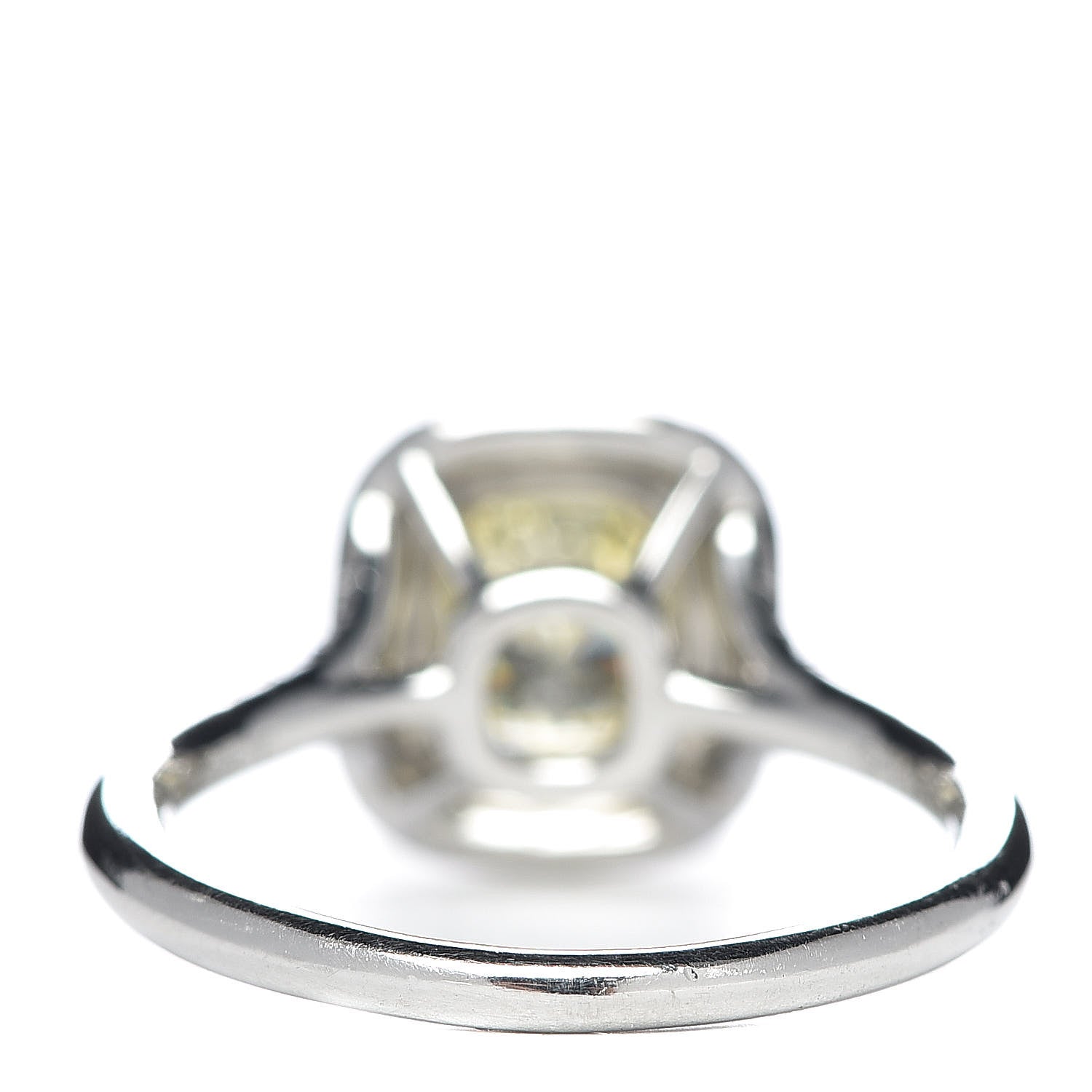 Tiffany Platinum 18K Yellow Gold Fancy Yellow Diamond Soleste Engagement Ring 53 6.25 4 of 5