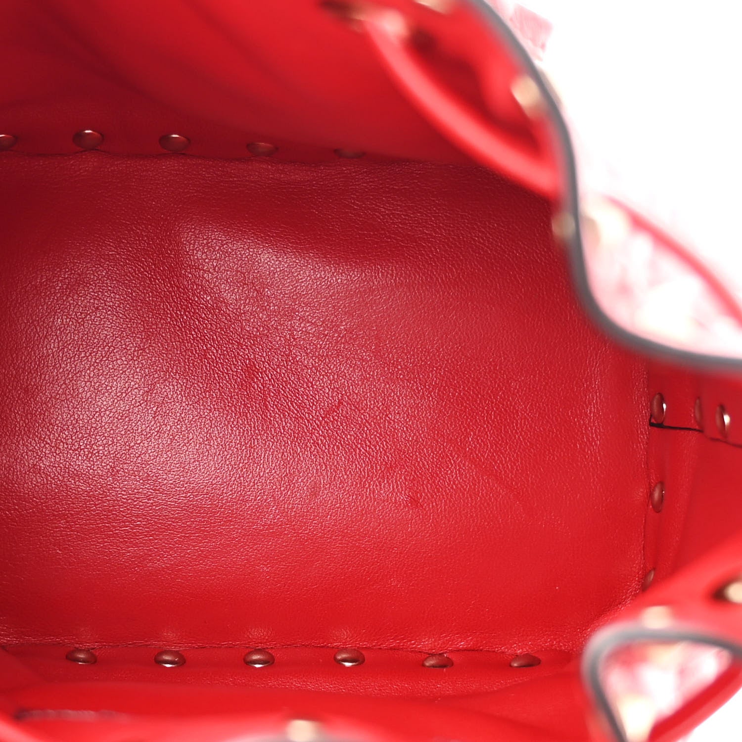 Valentino Garavani Nappa Mini Rockstud Spike Bucket Bag Rouge Pur 5 of 10