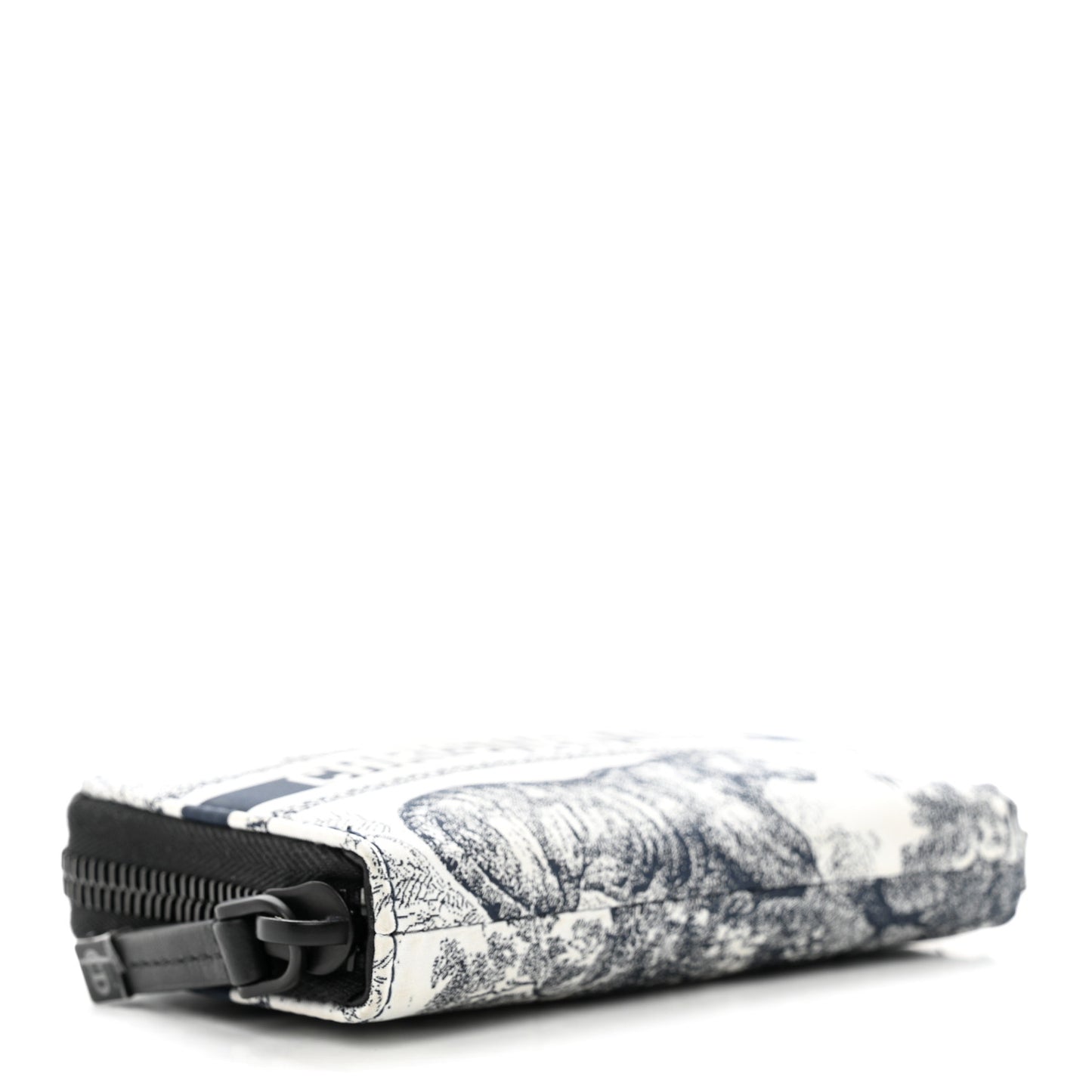Technical Fabric Embroidered Toile De Jouy DiorTravel Detachable Card Holder Blue