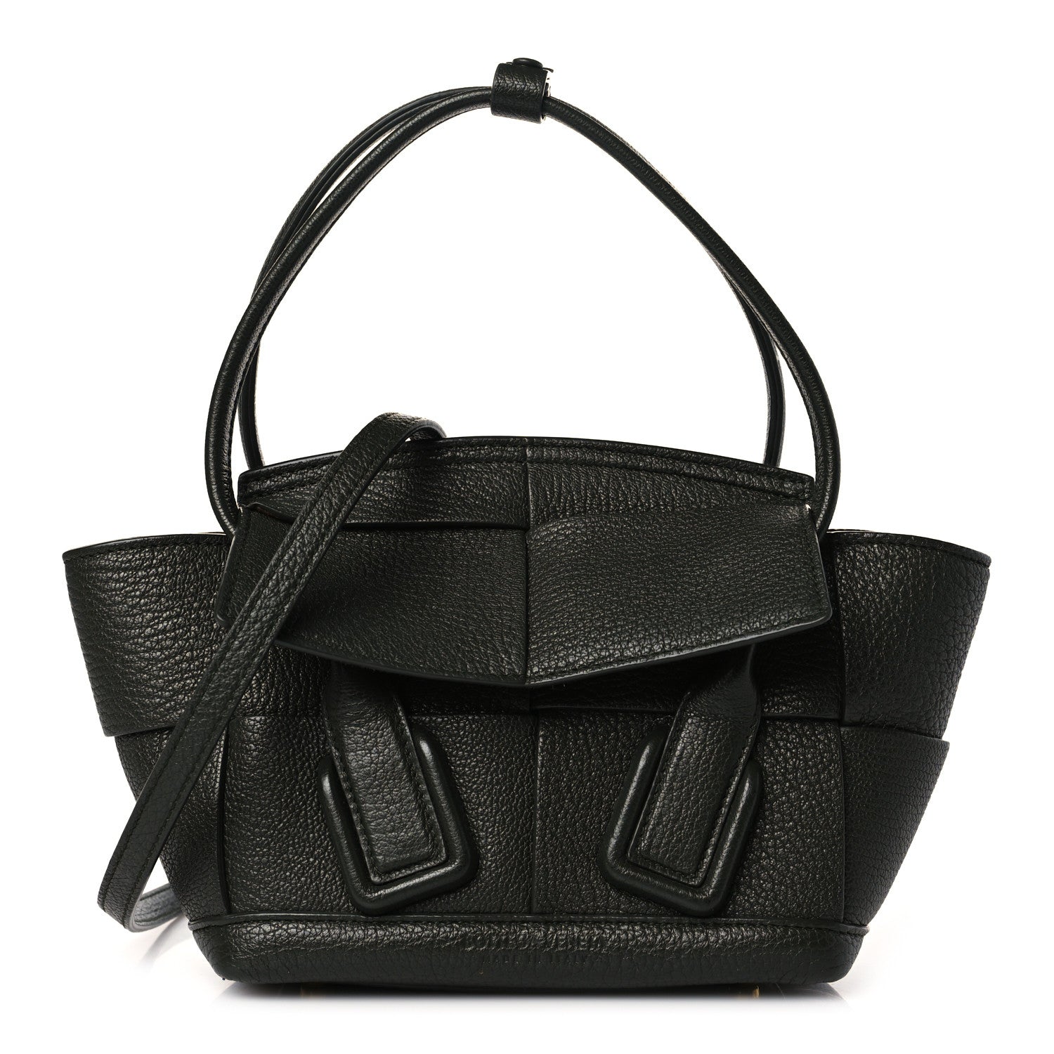 Bottega Veneta Grained Calfskin Mini Maxi Intrecciato Arco 33 Black 1 of 9