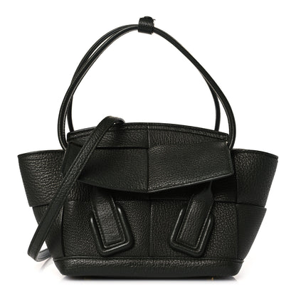 Bottega Veneta Grained Calfskin Mini Maxi Intrecciato Arco 33 Black 1 of 9