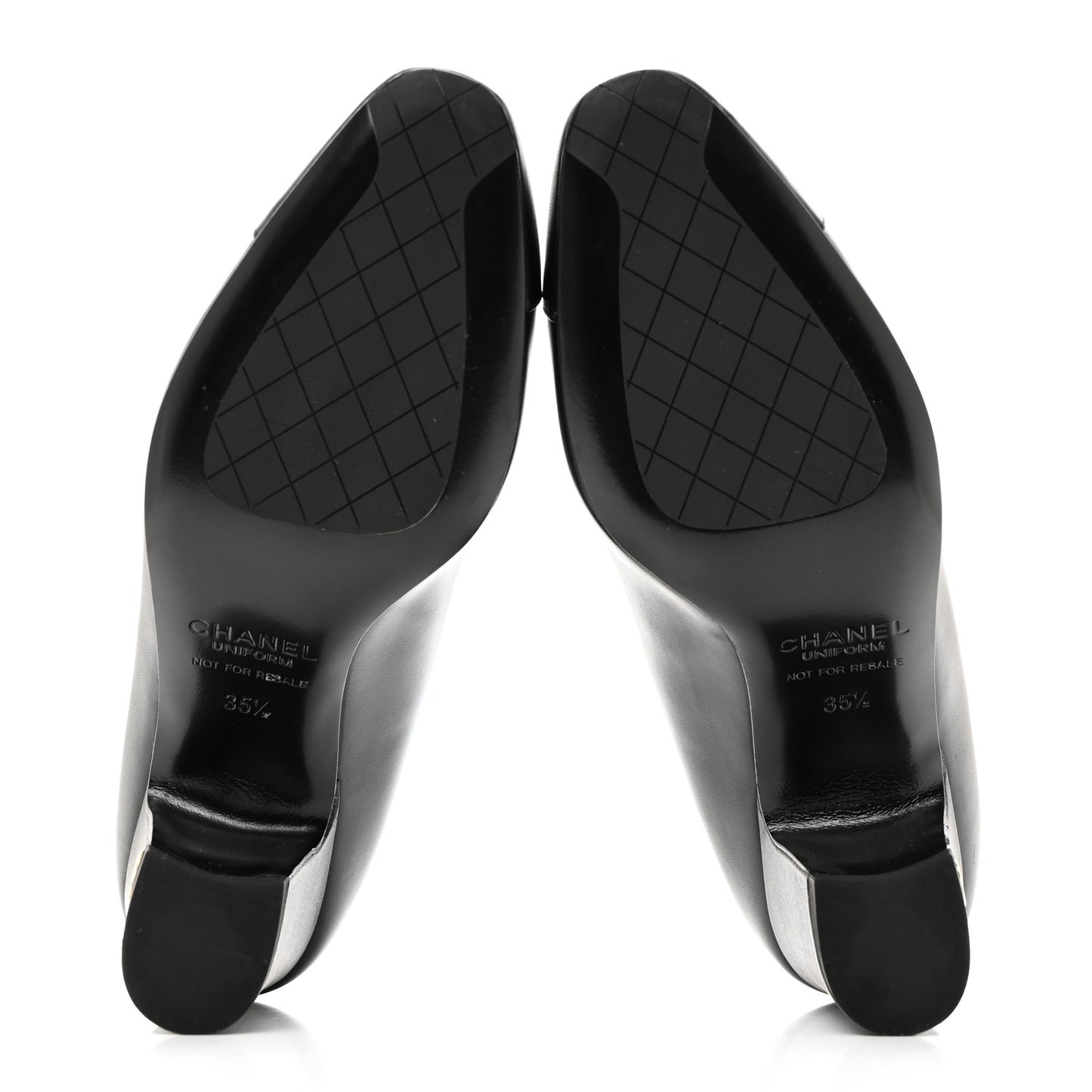 Lambskin Cap Toe CC Pumps 35.5 Black