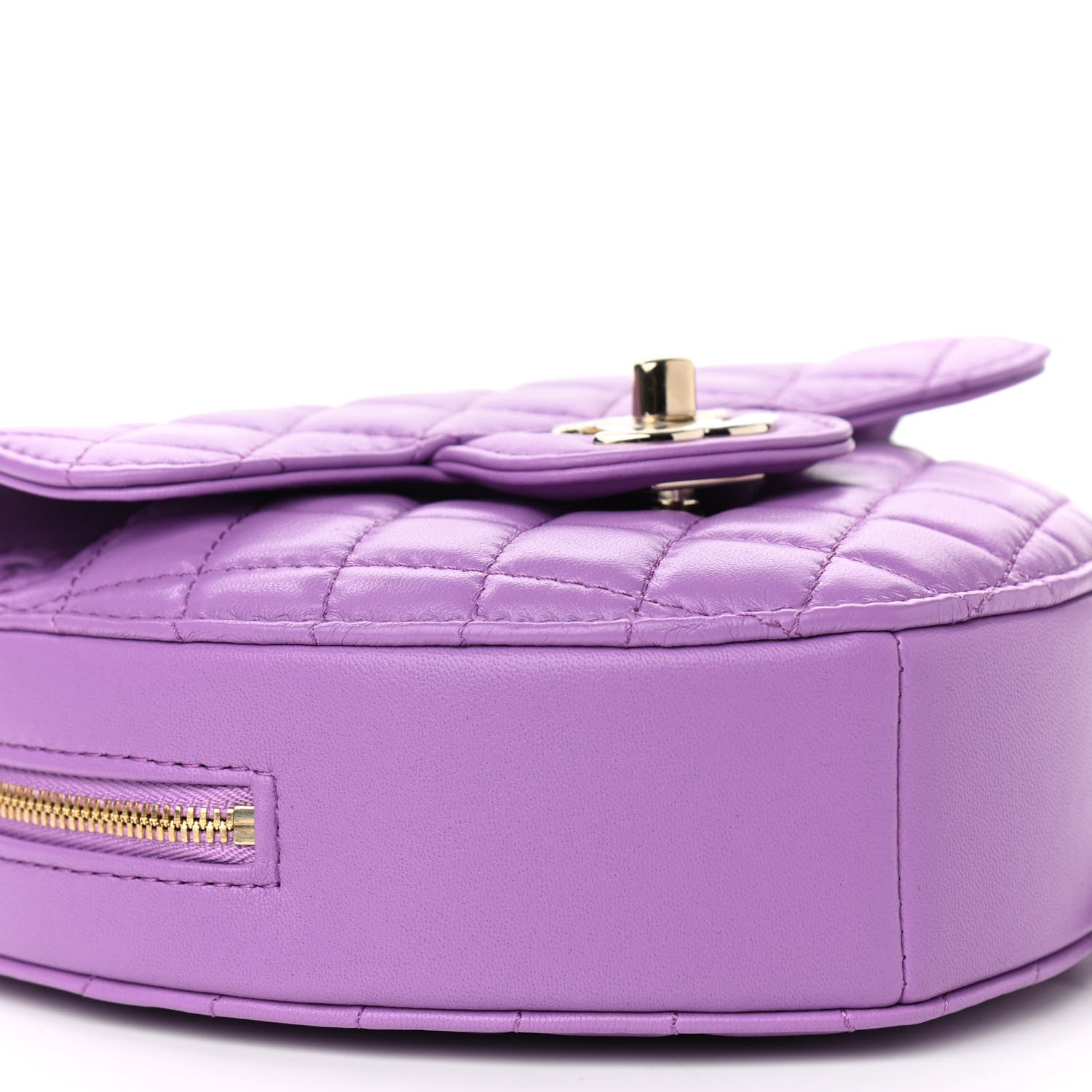 Chanel Lambskin Quilted CC In Love Heart Bag Purple 9 of 11
