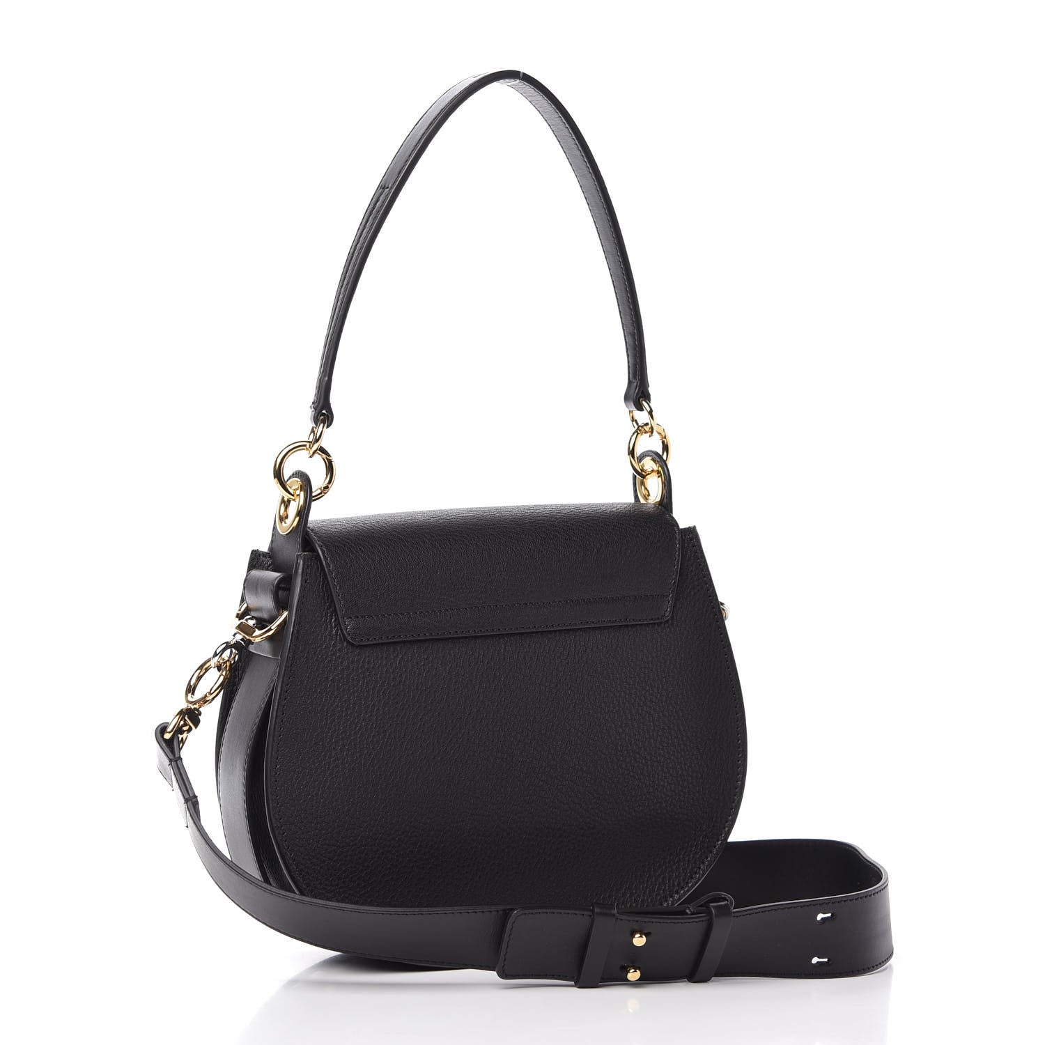 Chloe Grained Calfskin Large Tess Bag Black 3 of 10