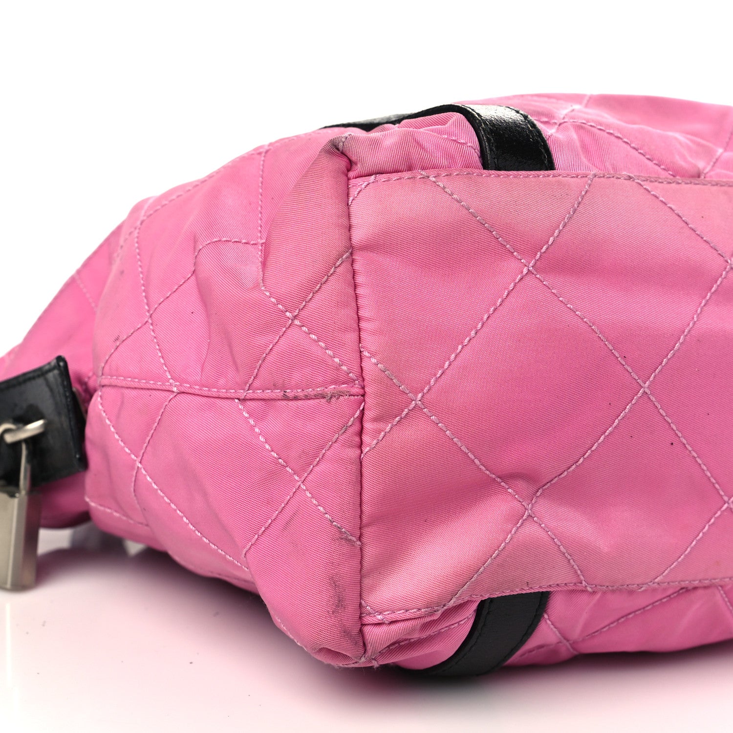 Prada Tessuto Nylon Quilted Shoulder Bag Begonia 6 of 11
