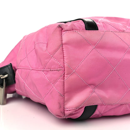 Prada Tessuto Nylon Quilted Shoulder Bag Begonia 6 of 11